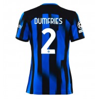 Inter Milan Denzel Dumfries #2 Hjemmedrakt Dame 2023-24 Kortermet